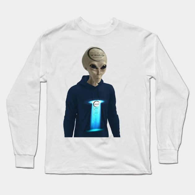 Taylock Wearing BOTW UFO Hoodie Long Sleeve T-Shirt by Bring On The Weird